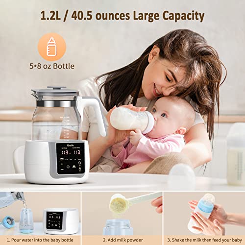 Bottle Warmer,Grelife 10-in-1 Fast Portable Instant Baby Milk Warme with 72H Keep Warm,Accurate Temperature Control,with Defrost, Sterili-zing, Heat Baby Food Jars for Breastmilk,Formula,Tea,Coffee from 