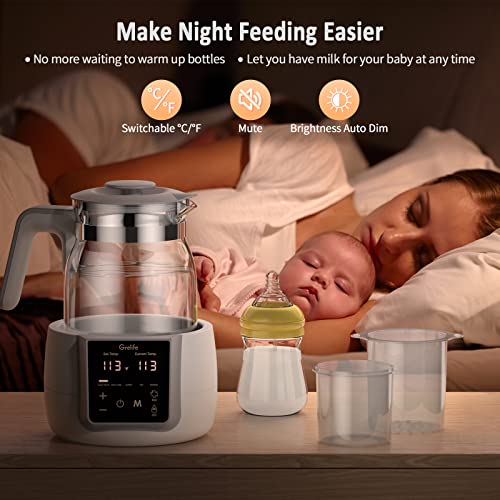 Bottle Warmer,Grelife 10-in-1 Fast Portable Instant Baby Milk Warme with 72H Keep Warm,Accurate Temperature Control,with Defrost, Sterili-zing, Heat Baby Food Jars for Breastmilk,Formula,Tea,Coffee from 