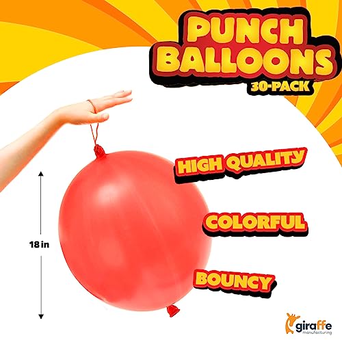 Giraffe - Neon Punch Balloons - (30 Count) from Giraffe Manufacturing