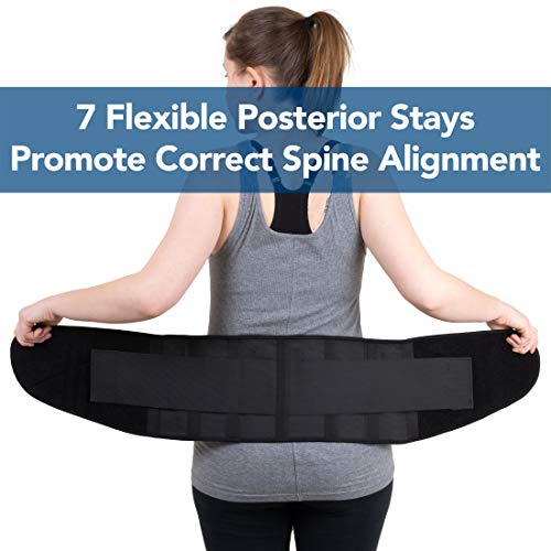 Roscoe Medical-BB7773 Back Brace Lumbar Support Belt - Lower Back Brace - Fits Waists 28-39 (Medium) - Back Brace for Lower Back Pain - Promotes Correct Spine Alignment & Posture from Roscoe Medical