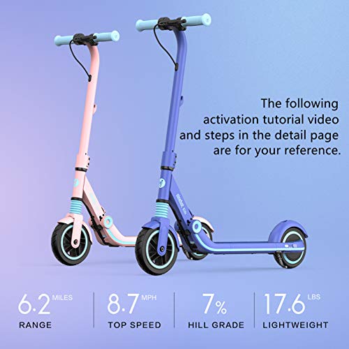 Segway Ninebot eKickScooter ZING E8 Kids Electric Kick Scooter for Boys and Girls, Lightweight and Foldable, New Cruise Mode, Pink, Medium by Segway-Ninebot