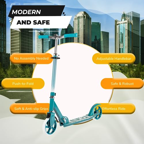 Scooter for Kids Ages 6-12 Scooters for Teens 12 Years and Up - Kick Scooters for Adults, Teens and Kids - Scooters for Kids 8 Years and Up with Quick Release Folding System (Sedona) from Kicksy Wheels