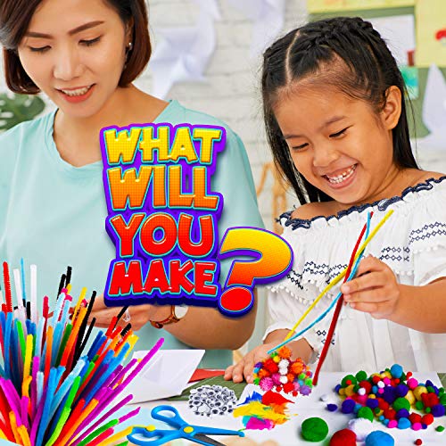 Blue Squid Arts and Crafts Supplies Kit XXXL Craft Set for Kids - 1500+ Pcs Art Supply with Easy Storage Case - Toddler & Kid Education Supplies & Craft Supplies for School & Home - Ages 4 5 6 7 8 9 from Blue Squid