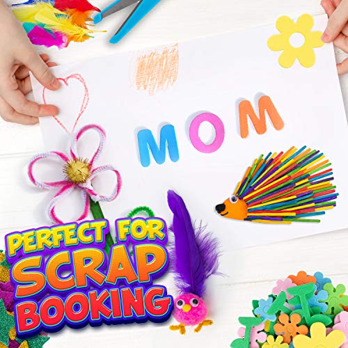 Blue Squid Arts and Crafts Supplies Kit XXXL Craft Set for Kids - 1500+ Pcs Art Supply with Easy Storage Case - Toddler & Kid Education Supplies & Craft Supplies for School & Home - Ages 4 5 6 7 8 9 from Blue Squid