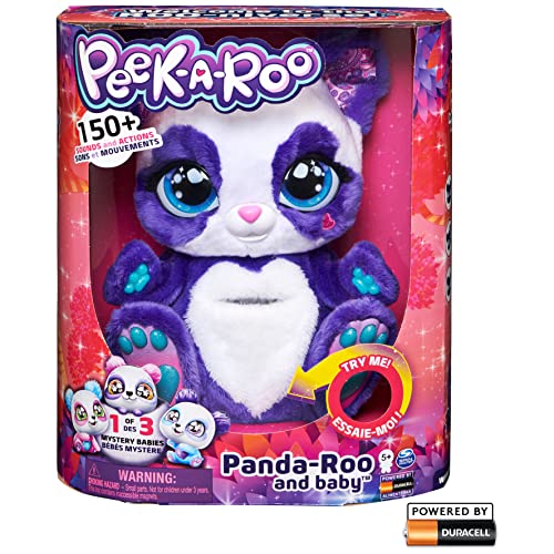 Peek-A-Roo, Interactive Panda-Roo Plush Toy with Mystery Baby and Over 150 Sounds and Actions, Kids Toys for Girls Ages 5 and up from Spin Master
