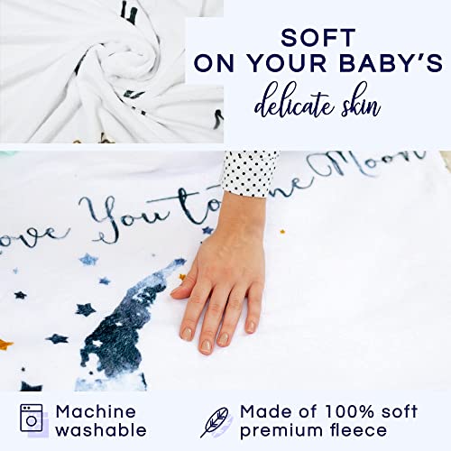 LUKA&LILY Baby Monthly Milestone Blanket Boy, Girl | Baby Milestone Blanket Baby Boy Blanket | Baby Boy Gifts, Nursery Decor Baby Shower | Newborn Baby Month Blanket | Baby Growth Chart Blanket, 60x40 from Luka&Lily