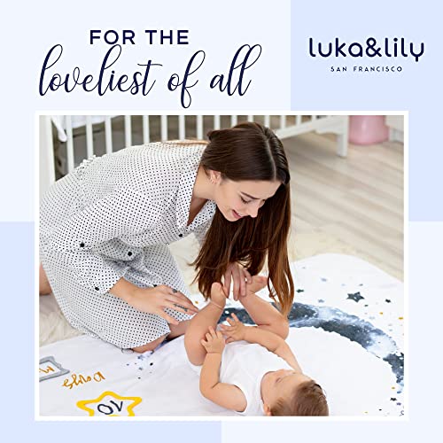 LUKA&LILY Baby Monthly Milestone Blanket Boy, Girl | Baby Milestone Blanket Baby Boy Blanket | Baby Boy Gifts, Nursery Decor Baby Shower | Newborn Baby Month Blanket | Baby Growth Chart Blanket, 60x40 from Luka&Lily