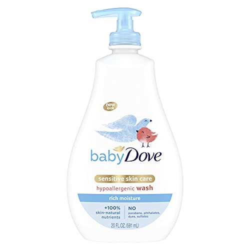 Baby Dove Tip to Toe Baby Wash and Shampoo For Baby's Delicate Skin Rich Moisture Washes Away Bacteria, Tear-Free and Hypoallergenic 20 oz by Unilever