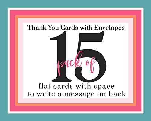 Lumberjack Baby Shower Thank You Cards with Envelopes (15 Pack) Little Bear Themed Supplies â Red and Black Plaid â A6 Flat Stationery Set Printed (4 x 6 inches) Paper Clever Party by 
