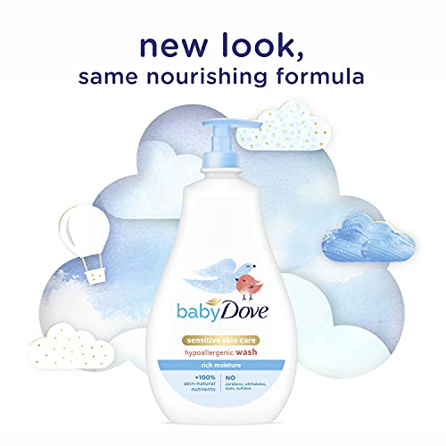 Baby Dove Tip to Toe Baby Wash and Shampoo For Baby's Delicate Skin Rich Moisture Washes Away Bacteria, Tear-Free and Hypoallergenic 20 oz by Unilever