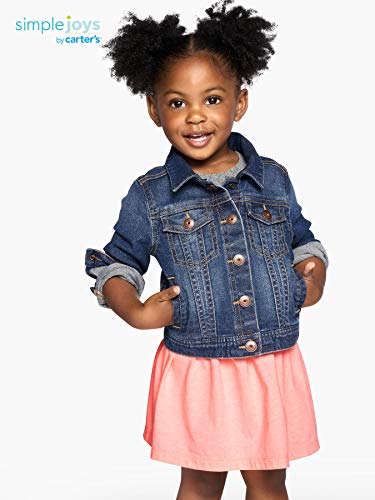 Simple Joys by Carter's Toddler Girls' Knit Scooters (Skirt with Built-in Shorts), Pack of 2, Pink/Navy, Dots, 5T from Carter's Simple Joys - Private Label
