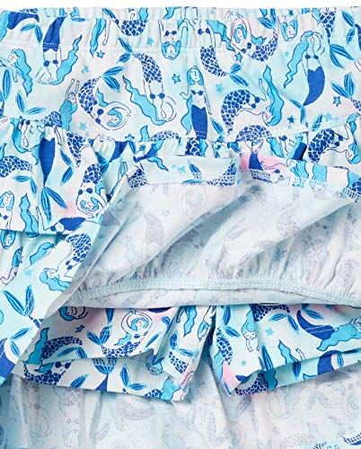 Spotted Zebra Girls' Knit Ruffle Scooter Skirts, Pack of 3, Grey/Blue/Purple, Mermaids/Tie Dye, Small from Spotted Zebra