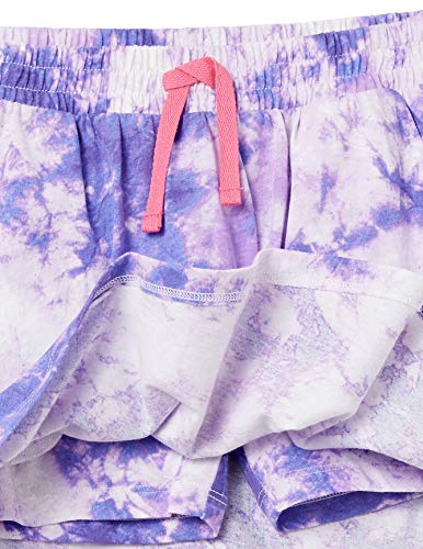 Spotted Zebra Girls' Knit Ruffle Scooter Skirts, Pack of 3, Grey/Blue/Purple, Mermaids/Tie Dye, Small from Spotted Zebra