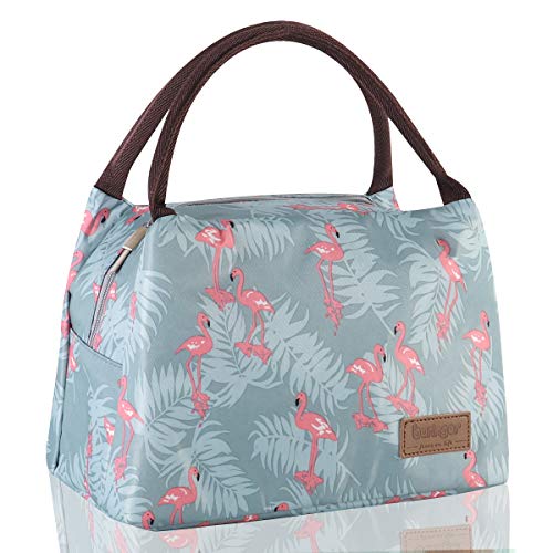 Buringer Reusable Insulated Lunch Bag Cooler Tote Box Meal Prep for Men & Women Work Picnic or Travel ï¼Blue Flamingos Large Sizeï¼ from 