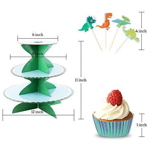 hapycity 220Pieces Dinosaur Birthday Party Supplies Serves 16 for Kids Birthday Theme Party School Party Daily Dinner by hapycity