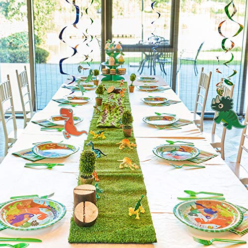 hapycity 220Pieces Dinosaur Birthday Party Supplies Serves 16 for Kids Birthday Theme Party School Party Daily Dinner by hapycity
