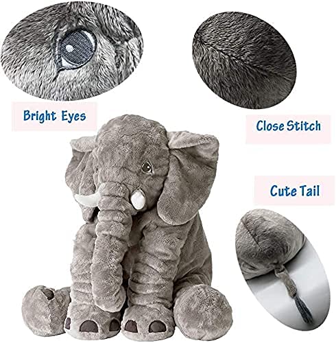 DAQINGTING Stuffed Animal Elephant Stuffed Animal,Large Stuffed Animals 24 Inches/Grey, 18*10*24 (370) from DAQINGTING