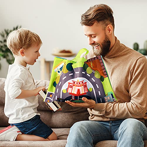 ALASOU 2021 Edition Baby Truck car Toy Sets and playmat/Storage Bag for Toddler | Baby Toys 12 - 18 Months | Toys for 1 2 3 Year Old boy| Birthday Gifts for Infant Toddlers(6 Sets) from Titain Creations