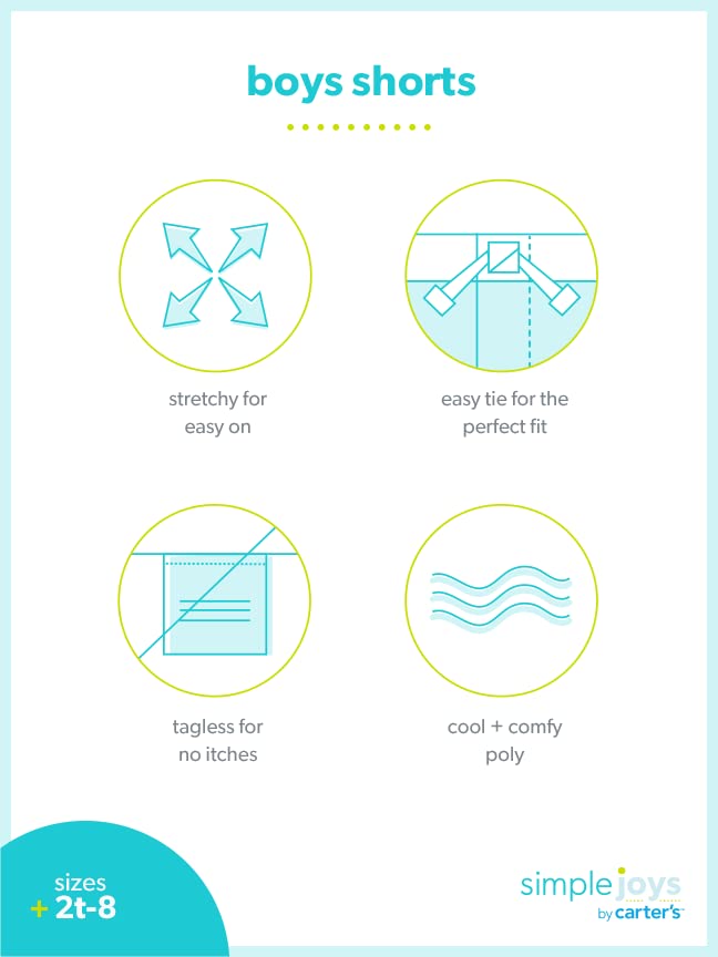 Simple Joys by Carter's Baby Boys' Toddler 3-Pack Mesh Shorts, Black, Green, Gray, 4T from Carter's Simple Joys - Private Label