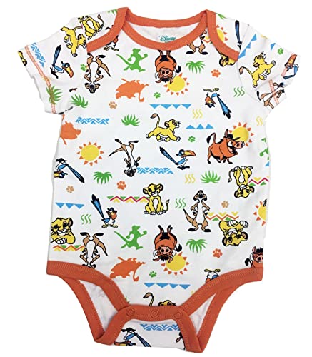 Disney Lion King Baby Boys 5 Pack Short Sleeve Bodysuit 3-6 Months from Bentex Group, Inc.
