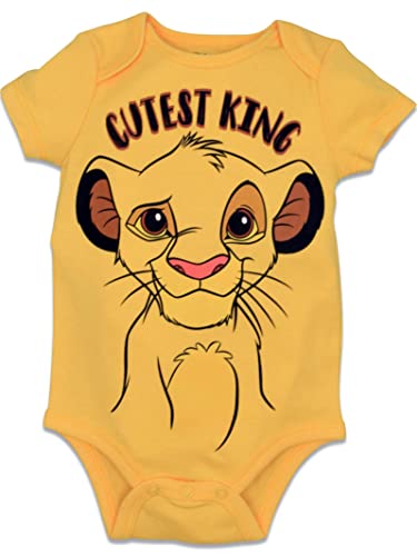 Disney Lion King Baby Boys 5 Pack Short Sleeve Bodysuit 3-6 Months from Bentex Group, Inc.