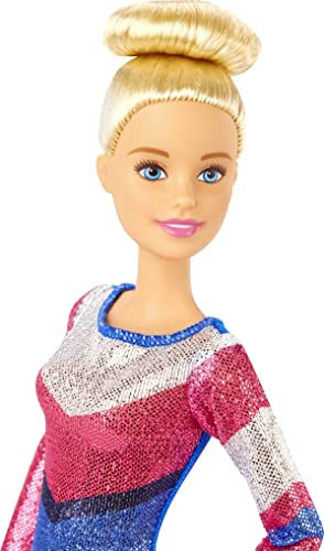 âBarbie Gymnastics Playset: Barbie Doll with Twirling Feature, Balance Beam, 15+ Accessories for Ages 3 and Up by Mattel