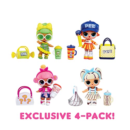 LOL Surprise Loves Mini Sweets Dolls 4-Pack #2 Jolly Rancher, Hersheyâs Chocolate, Whoppers, Peeps w/ 32 Surprises, Candy Theme, Accessories, Collectible Doll, Paper Packaging by MGA Entertainment