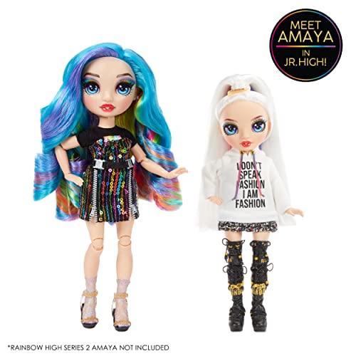 Rainbow High Jr High Series 2 Amaya Raine- 9" Rainbow Posable Fashion Doll with Designer Accessories and Open/Close Backpack. Great Toy Gift for Kids Ages 6-12 Years Old & Collectors by MGA Entertainment