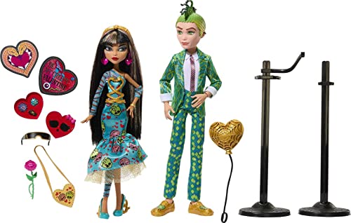 Monster High Dolls, Cleo De Nile and Deuce Gorgon Two-Pack, Valentineâs Day Collector Dolls by Mattel