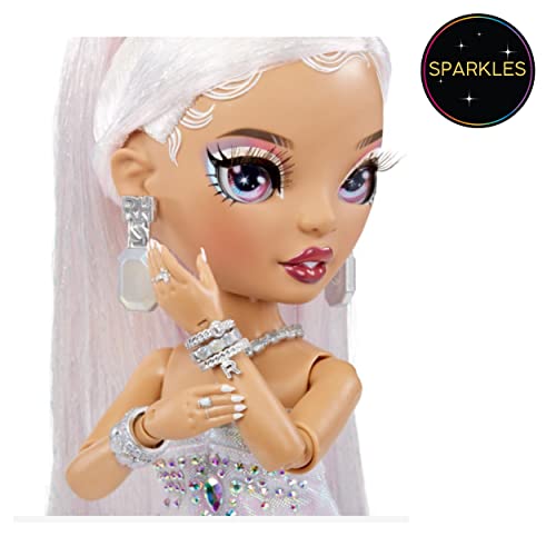 Rainbow High Holiday Edition Collector Doll 11"- 2022 Roxie Grand Posable Fashion Doll with Multicolor Hair, in Diamond & Iridescent Designer Gown Including Premium Accessories. Great Gift by MGA Entertainment