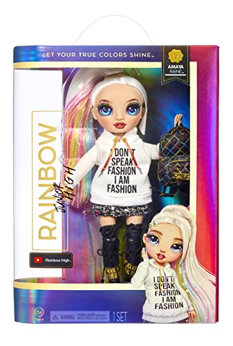 Rainbow High Jr High Series 2 Amaya Raine- 9" Rainbow Posable Fashion Doll with Designer Accessories and Open/Close Backpack. Great Toy Gift for Kids Ages 6-12 Years Old & Collectors by MGA Entertainment