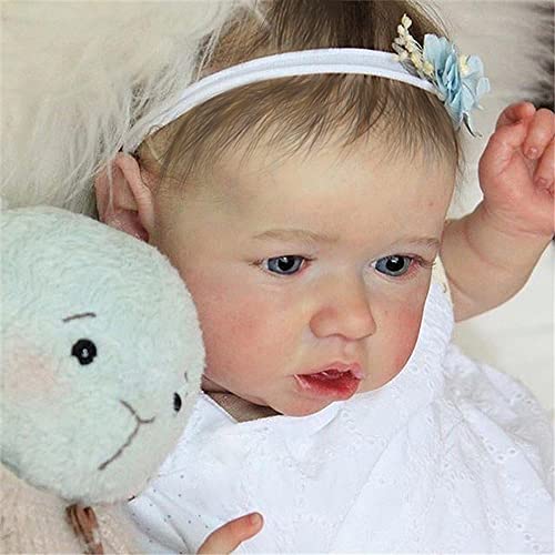 KSBD Reborn Baby Dolls Real Saskia Replica, 20 inch Realistic Newborn Baby Girl Doll, Lifelike Handmade Vinyl Reborn Doll with Weighted Cloth Body, Advanced Painted Gift Set for Kids Age 3+ from KSBD
