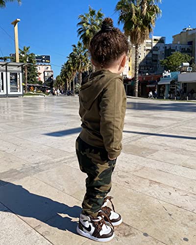 Toddler Boy Clothes Baby Boy Outfits, Toddler Fall Winter Letter Printed Hoodie Sweatshirt Tops+Camouflage Long Pants by 