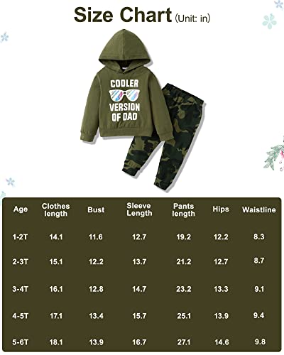 Toddler Boy Clothes Baby Boy Outfits, Toddler Fall Winter Letter Printed Hoodie Sweatshirt Tops+Camouflage Long Pants by 