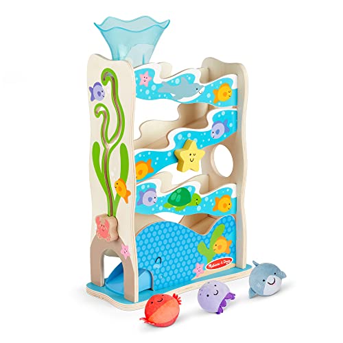 Melissa & Doug Rollables Wooden Ocean Slide Toy (5 Pieces) - Ocean Themed , Early Learning Toys For Infants And Toddlers Ages 1+ by Melissa & Doug