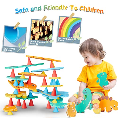 HOMYEÂ MontessoriÂ ToysÂ forÂ 3Â YearÂ Old,Â 44PCSÂ XXL WoodenÂ StackingÂ DinosaurÂ ToysÂ forÂ KidsÂ 3-14,Â PreschoolÂ EducationalÂ LearningÂ ToysÂ Open-EndedÂ BalanceÂ Games, ChristmasÂ BirthdayÂ GiftsÂ forÂ KidsÂ AgesÂ 3+ from Yunhe County Wooden Products Toy Craft Factory