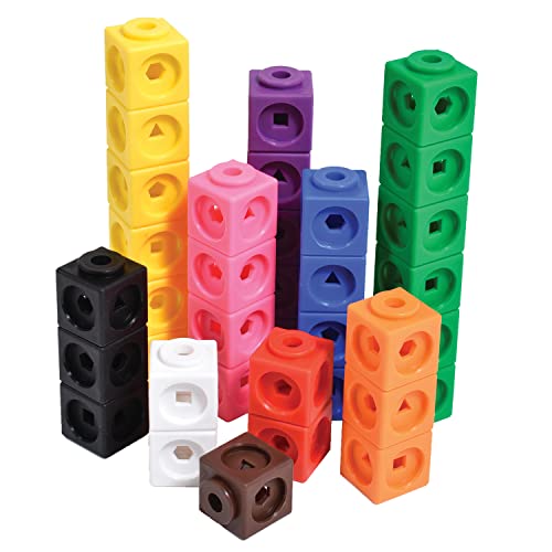 edxeducation Math Cubes - Set of 100 - Math Manipulatives - Classroom Learning Supplies, Homeschool Supplies, Preschool Learning, Counting Toys, Linking Cubes, Math Linking Cubes by Learning Advantage