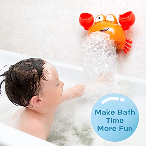 KINDIARY Bath Toy, Crab Bath Bubble Maker for Baby, Toddlers, Infants, Kids, Automatic Bubbles Machine Blower for Bathtub, Battery Operated by KINDIARY
