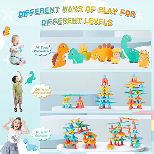 HOMYEÂ MontessoriÂ ToysÂ forÂ 3Â YearÂ Old,Â 44PCSÂ XXL WoodenÂ StackingÂ DinosaurÂ ToysÂ forÂ KidsÂ 3-14,Â PreschoolÂ EducationalÂ LearningÂ ToysÂ Open-EndedÂ BalanceÂ Games, ChristmasÂ BirthdayÂ GiftsÂ forÂ KidsÂ AgesÂ 3+ from Yunhe County Wooden Products Toy Craft Factory