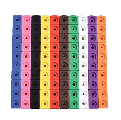 edxeducation Math Cubes - Set of 100 - Math Manipulatives - Classroom Learning Supplies, Homeschool Supplies, Preschool Learning, Counting Toys, Linking Cubes, Math Linking Cubes by Learning Advantage