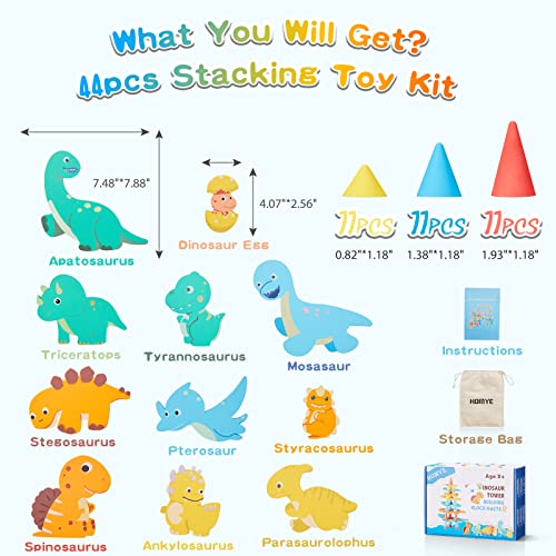 HOMYEÂ MontessoriÂ ToysÂ forÂ 3Â YearÂ Old,Â 44PCSÂ XXL WoodenÂ StackingÂ DinosaurÂ ToysÂ forÂ KidsÂ 3-14,Â PreschoolÂ EducationalÂ LearningÂ ToysÂ Open-EndedÂ BalanceÂ Games, ChristmasÂ BirthdayÂ GiftsÂ forÂ KidsÂ AgesÂ 3+ from Yunhe County Wooden Products Toy Craft Factory