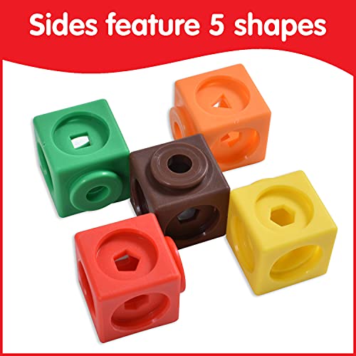 edxeducation Math Cubes - Set of 100 - Math Manipulatives - Classroom Learning Supplies, Homeschool Supplies, Preschool Learning, Counting Toys, Linking Cubes, Math Linking Cubes by Learning Advantage