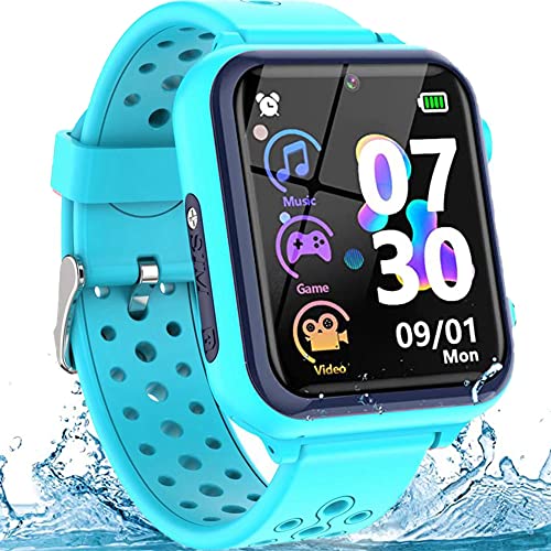 Kids Smart Watches for Boys, Waterproof Smart Watch for Kids, HD IPS Touch Screen Kids Watch with 11 Games Alarm 12/24hr Music Video Timer Camera, Electronic Learning Toys Watch for Kids Age 5-14 by LUKYBIRDS