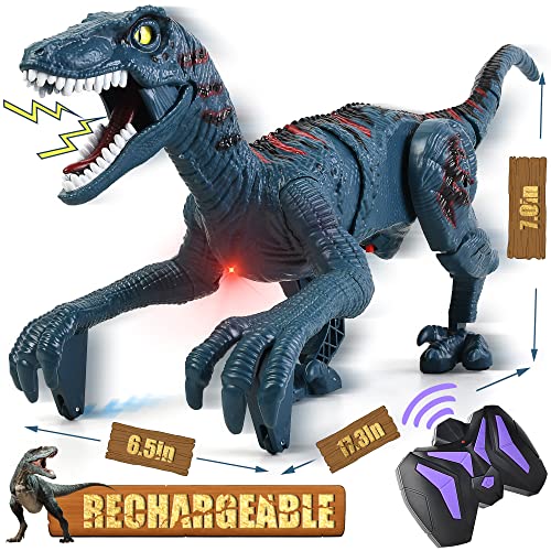 Remote Control Dinosaur Toys Kids - Toys for Boys Girls 3-5 + Imitate Walking and Sounds of Real Dinosaurs, Robot Toys That Can Sing, Shaking Head and Tail in Kids' Electronics by DibyAgl
