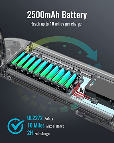 Gyroor Kids Electric Scooter, with 200W Motor & LED Visible Display, Colorful Lights, Adjustable Speed and Height, 10 Mph & 10 Miles Range Electric Scooter, Electric Scooter for Kids Ages 8-12, Gold by Gyroor