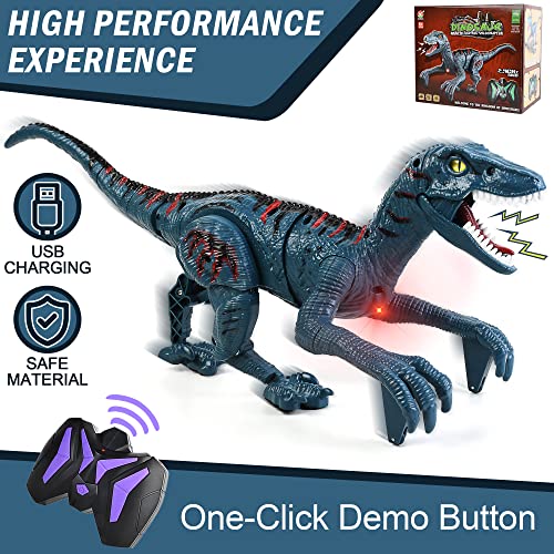 Remote Control Dinosaur Toys Kids - Toys for Boys Girls 3-5 + Imitate Walking and Sounds of Real Dinosaurs, Robot Toys That Can Sing, Shaking Head and Tail in Kids' Electronics by DibyAgl