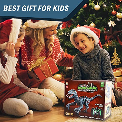 Remote Control Dinosaur Toys Kids - Toys for Boys Girls 3-5 + Imitate Walking and Sounds of Real Dinosaurs, Robot Toys That Can Sing, Shaking Head and Tail in Kids' Electronics by DibyAgl