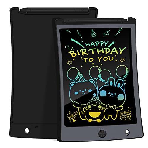 JefDiee LCD Writing Tablet Colourful Kids Drawing Writing Boards, Electronic Learning and Education Toys, Doodle Scribbler Boards Gifts for Kids and Toddlers at Home, School and Kindergarten (Black) by JefDiee