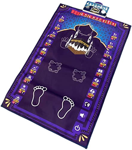 Adult Educational Interactive Prayer Mat-Islamic Gifts Muslim Electronic Interactive Prayer Rug Mat for Children Color Random 110*70cm by 