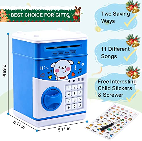 FREEBREATH Electronic Piggy Bank for Boys, Money Bank for Adults with Password, ATM Piggy Bank for Real Money, Kids Piggy Banks Auto Scroll Piggy Banks, Fun Mini ATM Electronic Bank for Children from FREEBREATH